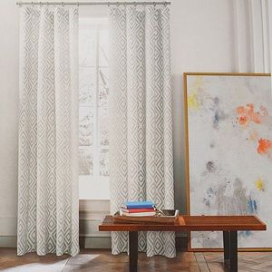 Tommy Hilfiger Tan Diamond Lake Pattern Light Filtering Curtain Panels